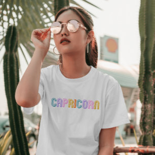 Capricorn birthday modern colorful simple T-Shirt
