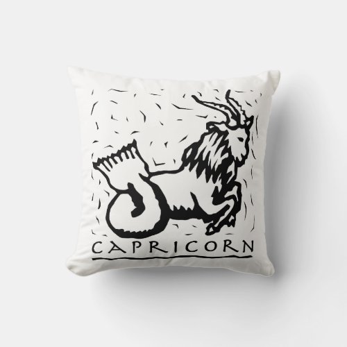 Capricorn Birthday Year Astrological Zodiac Sign Throw Pillow