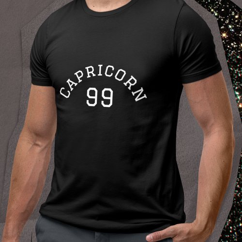 Capricorn  Black Birthday T_Shirt