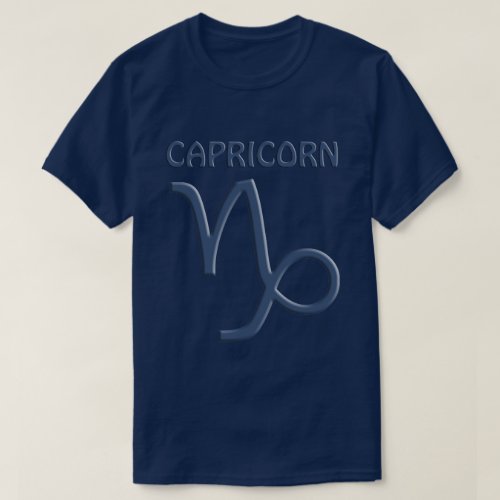 Capricorn Blue Zodiac Symbol Mens T_Shirt