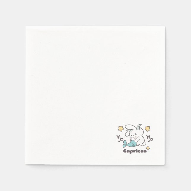 Capricorn Bunny Pattern: Mermazing Tales Napkins (Front)