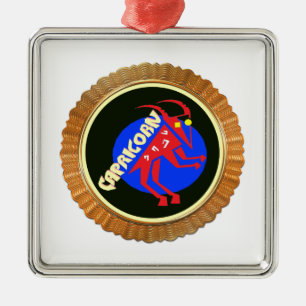 Capricorn Cartoon Zodiac Astrology design Metal Ornament