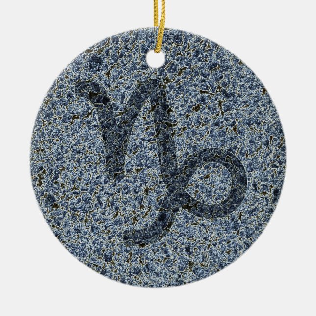 capricorn ceramic ornament (Front)