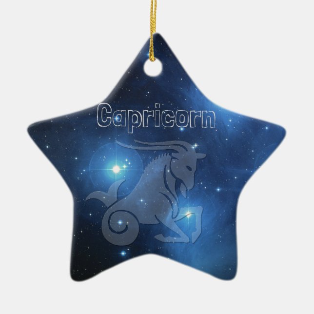 Capricorn Ceramic Ornament (Front)