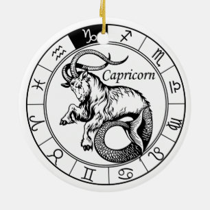 capricorn ceramic ornament