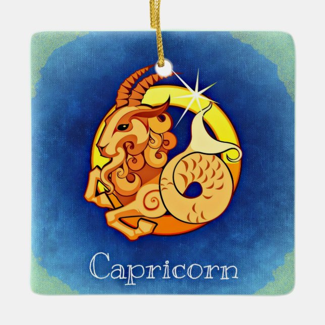 Capricorn Ceramic Ornament (Front)