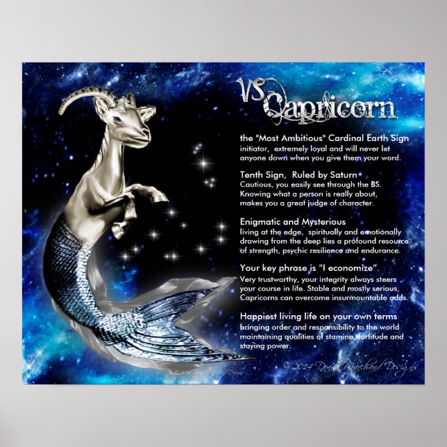 Capricorn Characteristics Poster (Front)