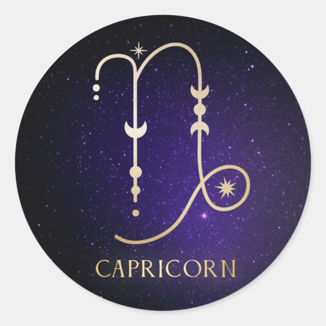 Capricorn Classic Round Sticker (Front)