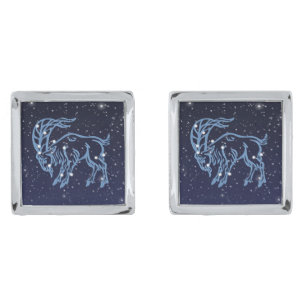 Capricorn Constellation and Zodiac Sign with Stars Cufflinks