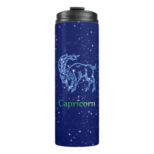 Capricorn Constellation and Zodiac Sign with Stars Thermal Tumbler