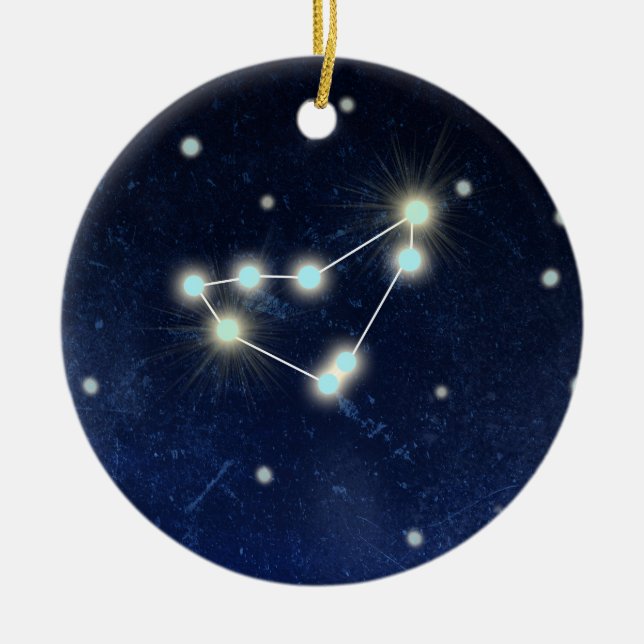 Capricorn Constellation | Custom Name Ceramic Ornament (Front)