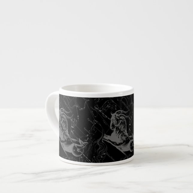 Capricorn Constellation Hevelius 1690 Engraving Espresso Cup (Front Left)