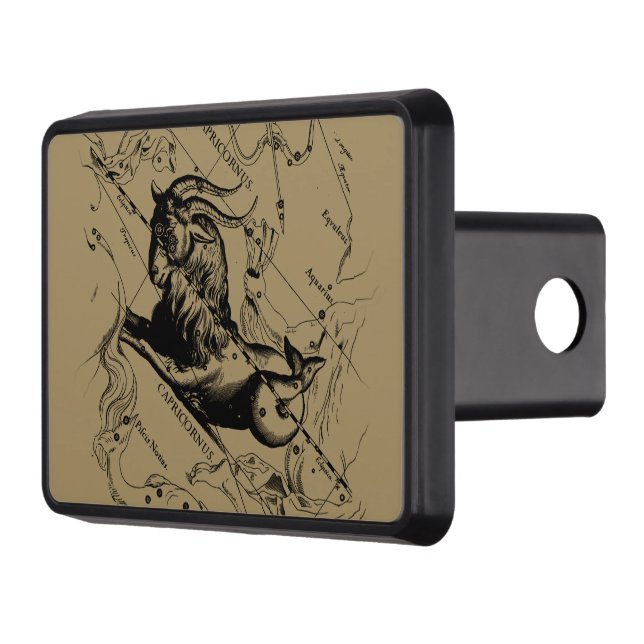 Capricorn Constellation Map Hevelius 1690 Decor Trailer Hitch Cover (Left)
