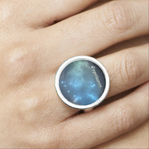 Capricorn constellation ring