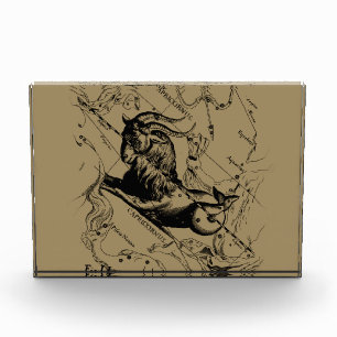 Capricorn Constellation Vintage Engraving Hevelius Acrylic Award