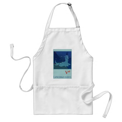 Capricorn Constellation Vintage Zodiac Astrology Adult Apron