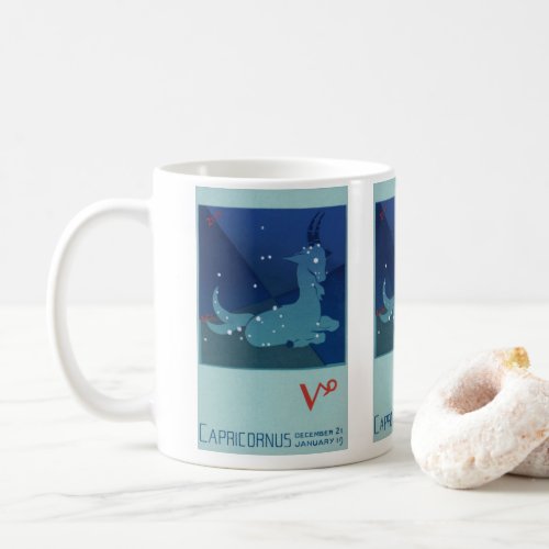 Capricorn Constellation Vintage Zodiac Astrology Coffee Mug