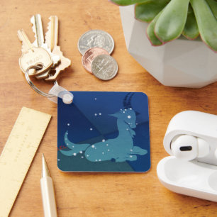 Capricorn Constellation, Vintage Zodiac, Astrology Keychain
