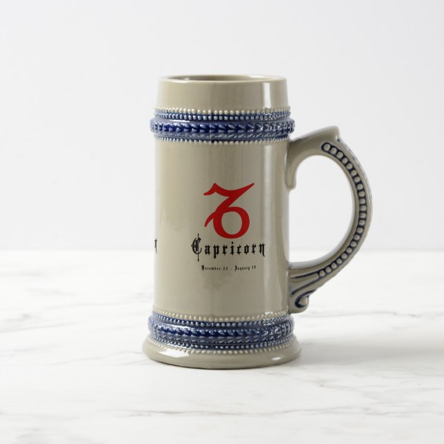 Capricorn, December 22 - January 19 Beer Stein (Right)