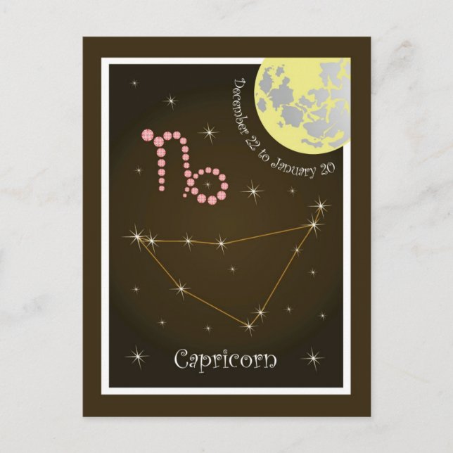 Capricorn December 22 to January 20 Postcard (Front)