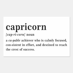 Capricorn Definition Aesthetic Astrology Gift Rectangular Sticker