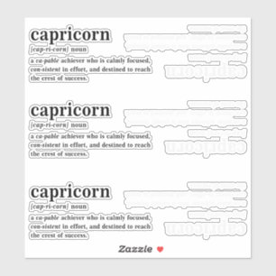 Capricorn Definition Aesthetic Astrology Gift Sticker