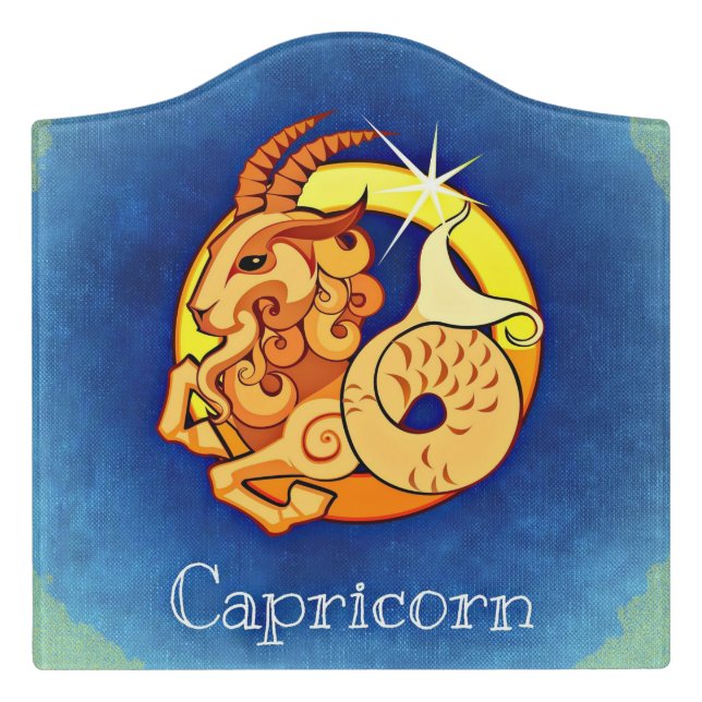 Capricorn Door Sign (Large Crest Front)