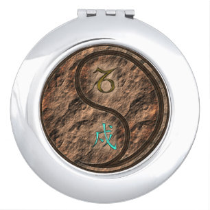 Capricorn & Earth Dog Compact Mirror