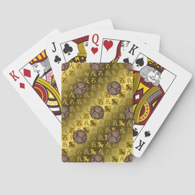 Capricorn & Earth Dragon Poker Cards (Back)