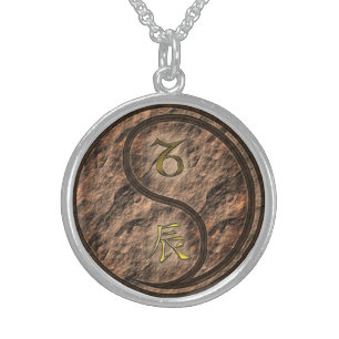 Capricorn & Earth Dragon Sterling Silver Necklace