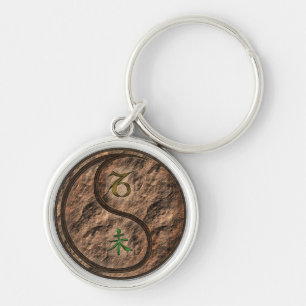 Capricorn & Earth Goat Keychain
