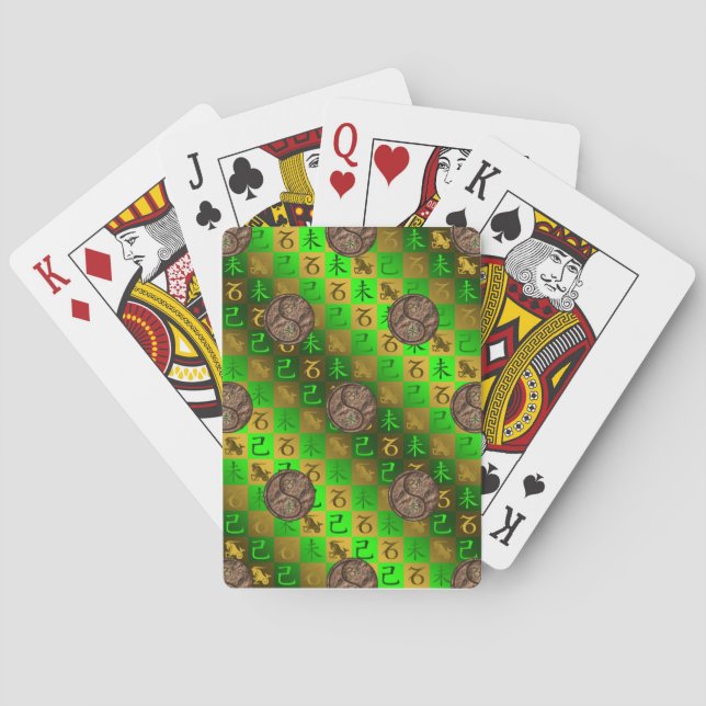 Capricorn & Earth Goat Poker Cards (Back)