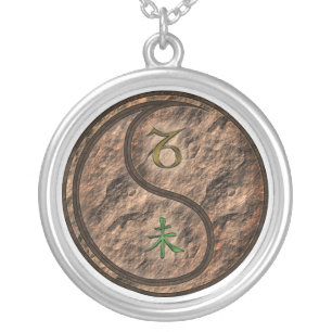 Capricorn & Earth Goat Silver Plated Necklace