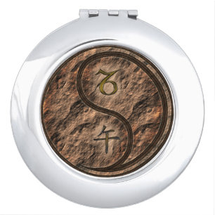 Capricorn & Earth Horse Compact Mirror