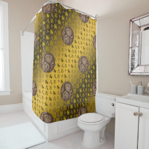 Capricorn & Earth Horse Shower Curtain