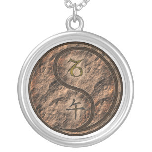 Capricorn & Earth Horse Silver Plated Necklace