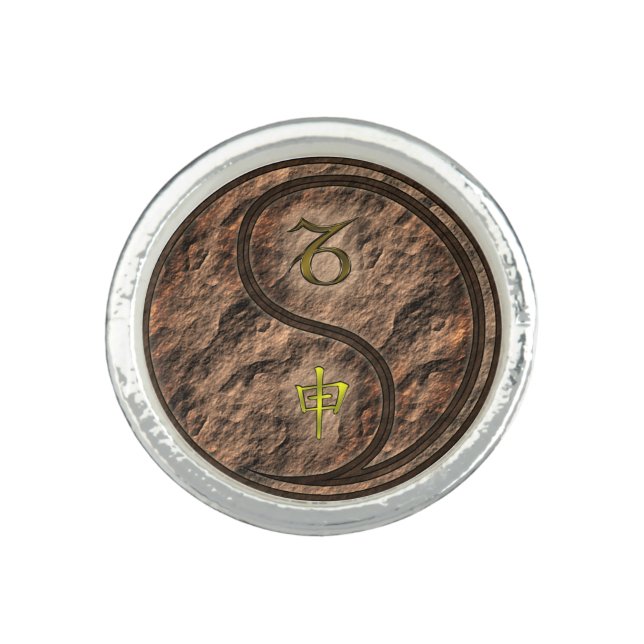 Capricorn & Earth Monkey Ring (Front)