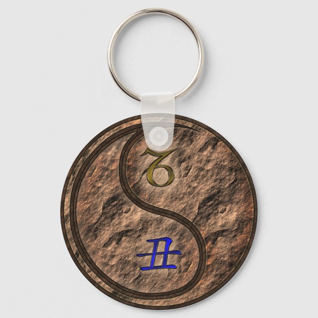 Capricorn & Earth Ox Keychain (Front)