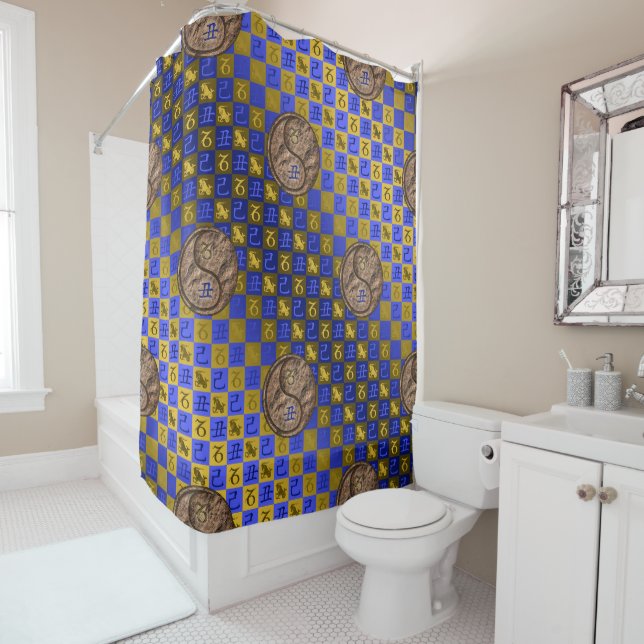 Capricorn & Earth Ox Shower Curtain (In Situ)