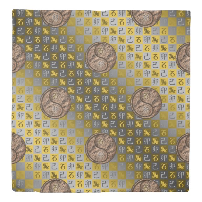 Capricorn & Earth Rabbit Duvet Cover (Front)