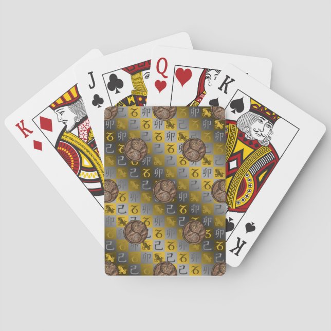 Capricorn & Earth Rabbit Poker Cards (Back)