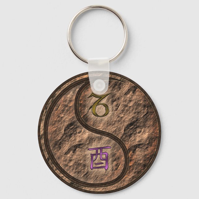 Capricorn & Earth Rooster Keychain (Front)