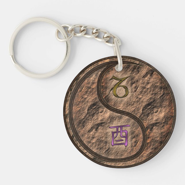 Capricorn & Earth Rooster Keychain (Front)