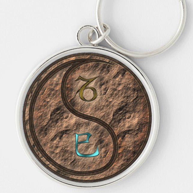 Capricorn & Earth Snake Keychain (Front)