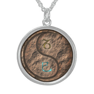 Capricorn & Earth Snake Sterling Silver Necklace