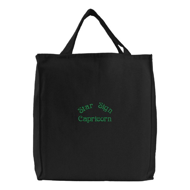 CAPRICORN EMBROIDERED TOTE BAG (Front)