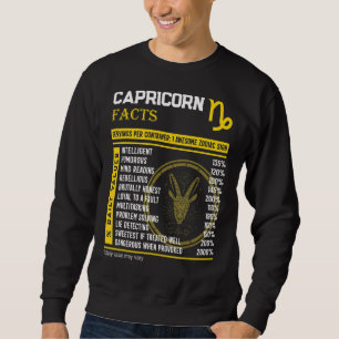 Capricorn Facts Awesome Zodiac Sign Capricornbirt Sweatshirt