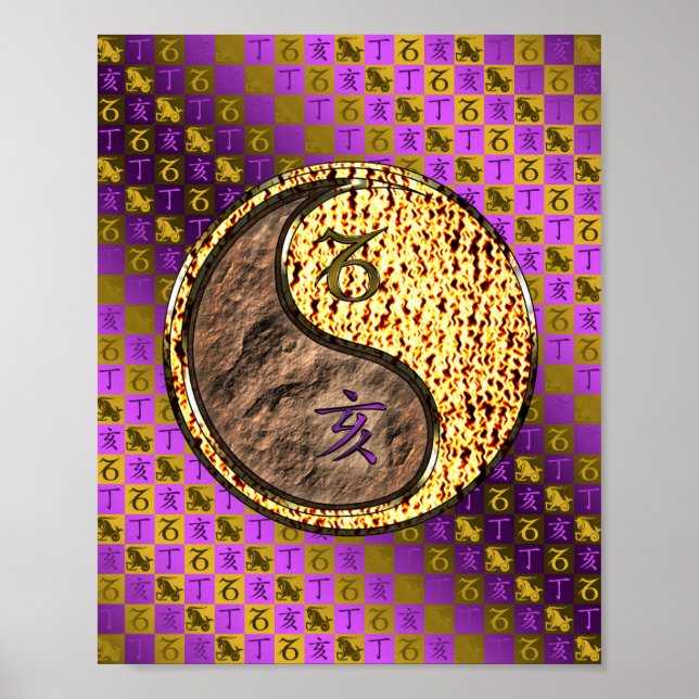 Capricorn & Fire Boar Poster (Front)