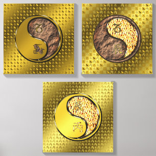 Capricorn & Fire Dragon Canvas Photo Tile