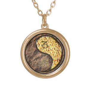 Capricorn & Fire Dragon Gold Plated Necklace